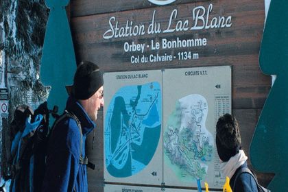 Hiver : Les pistes du domaine du Lac Blanc