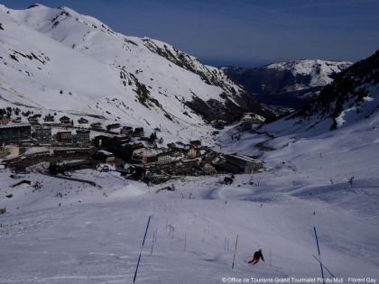 La station de La Mongie en hiver