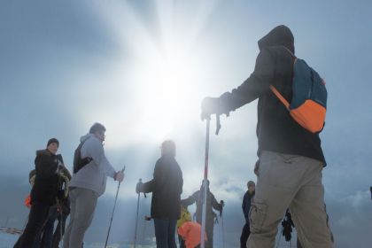 Randonnées en raquettes au sommet des pistes enneigées